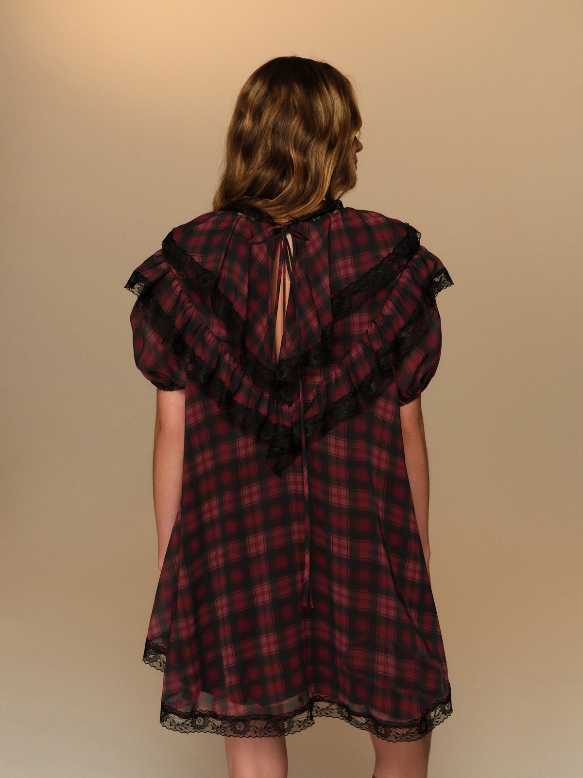 For Love & Lemons Jules Plaid Mini Dress