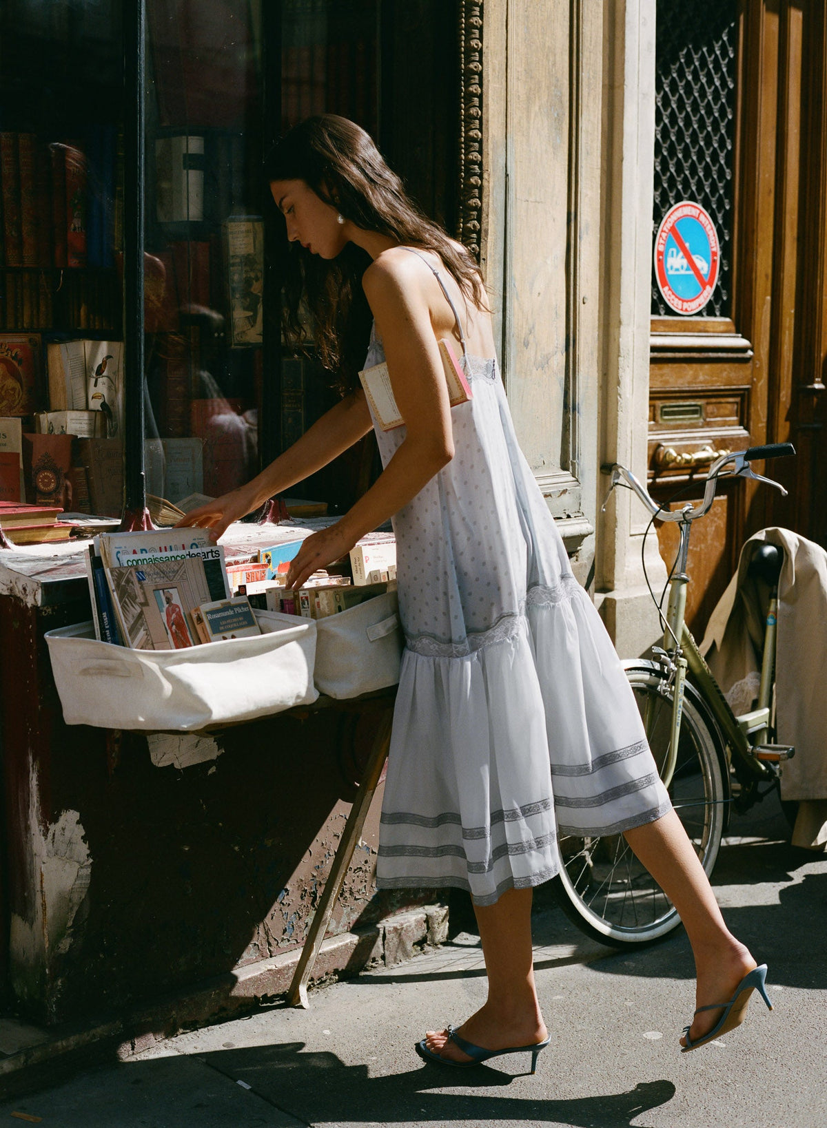 For Love & Lemons Piper Polka Dot Midi Dress