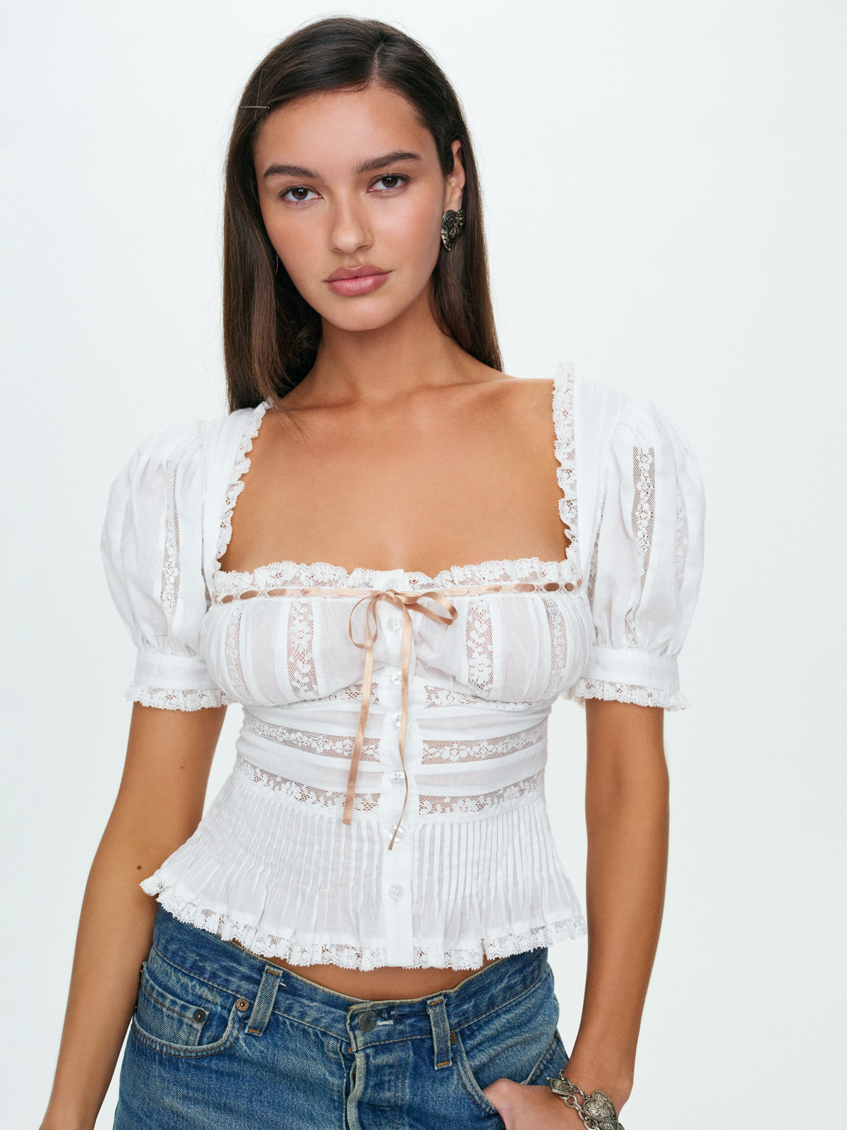 For Love & Lemons Victorian Top