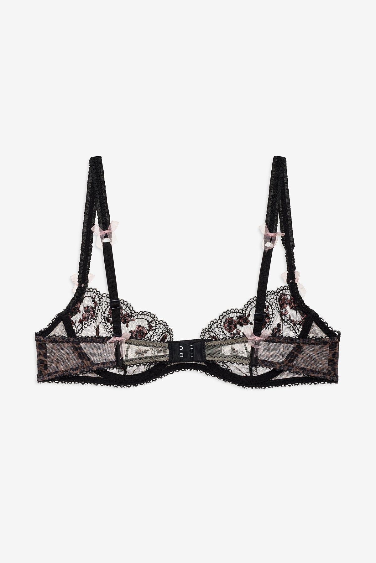For Love & Lemons Cheetah Hearts Underwire Bra