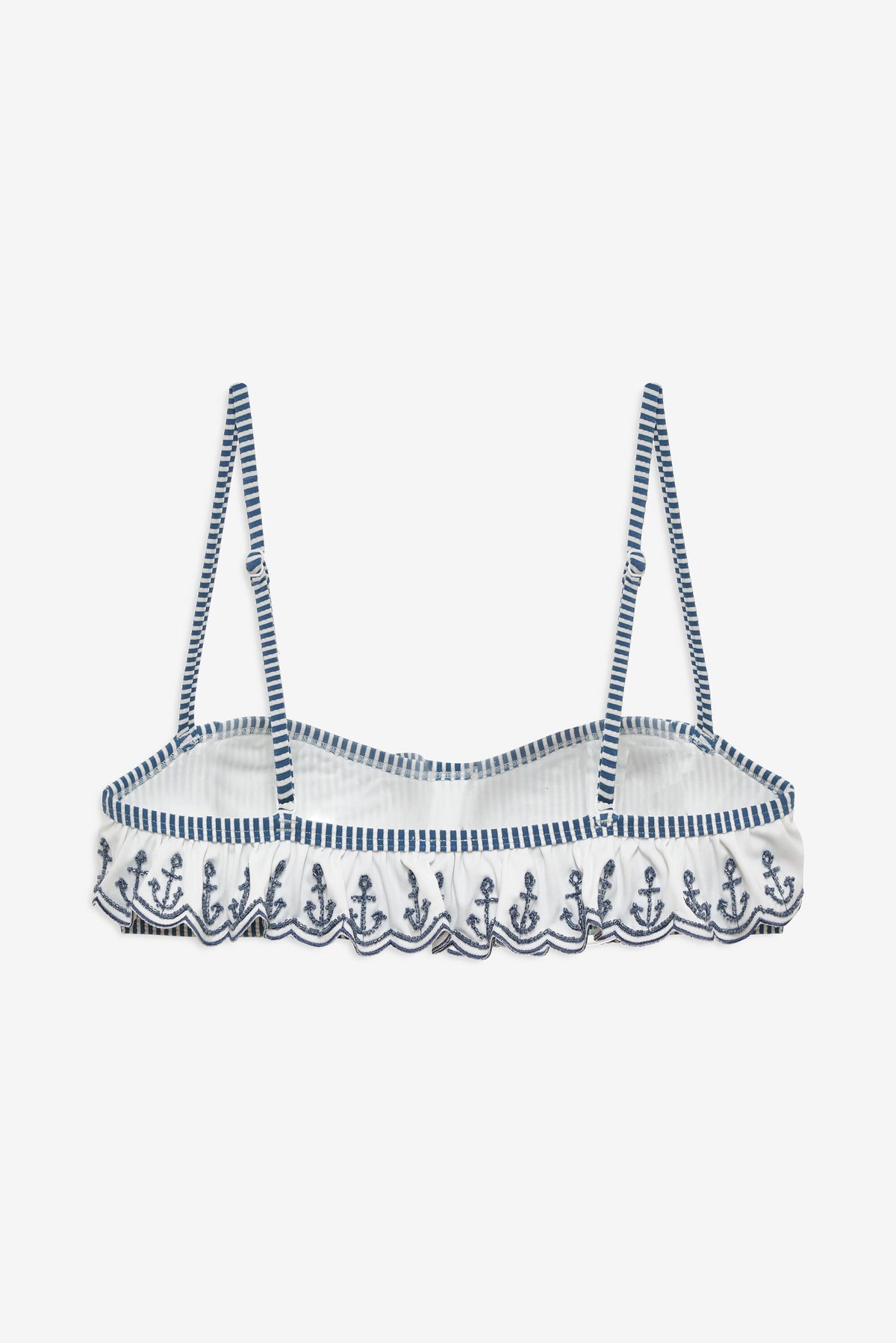 For Love & Lemons Textured Stripes Bikini Top