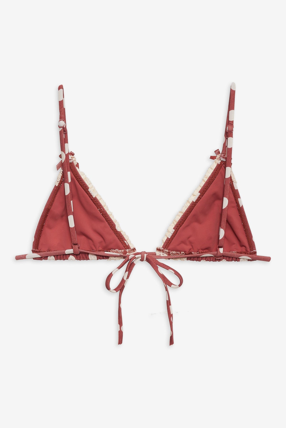 For Love & Lemons Dolly Dot Triangle Bikini Top