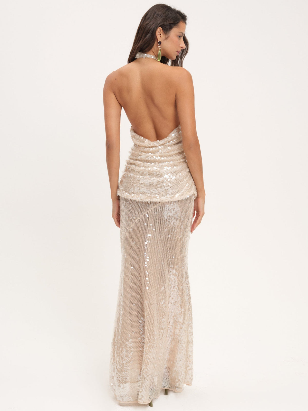 For Love & Lemons Sydney Sequin Maxi Dress