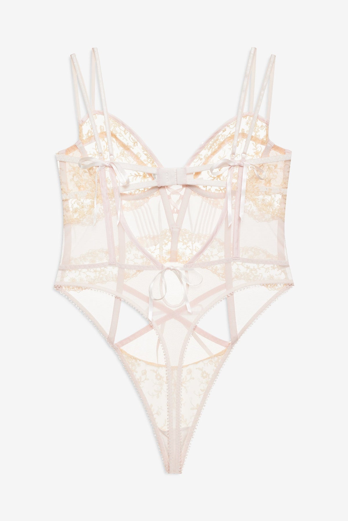 For Love & Lemons Gilded Lace Teddy