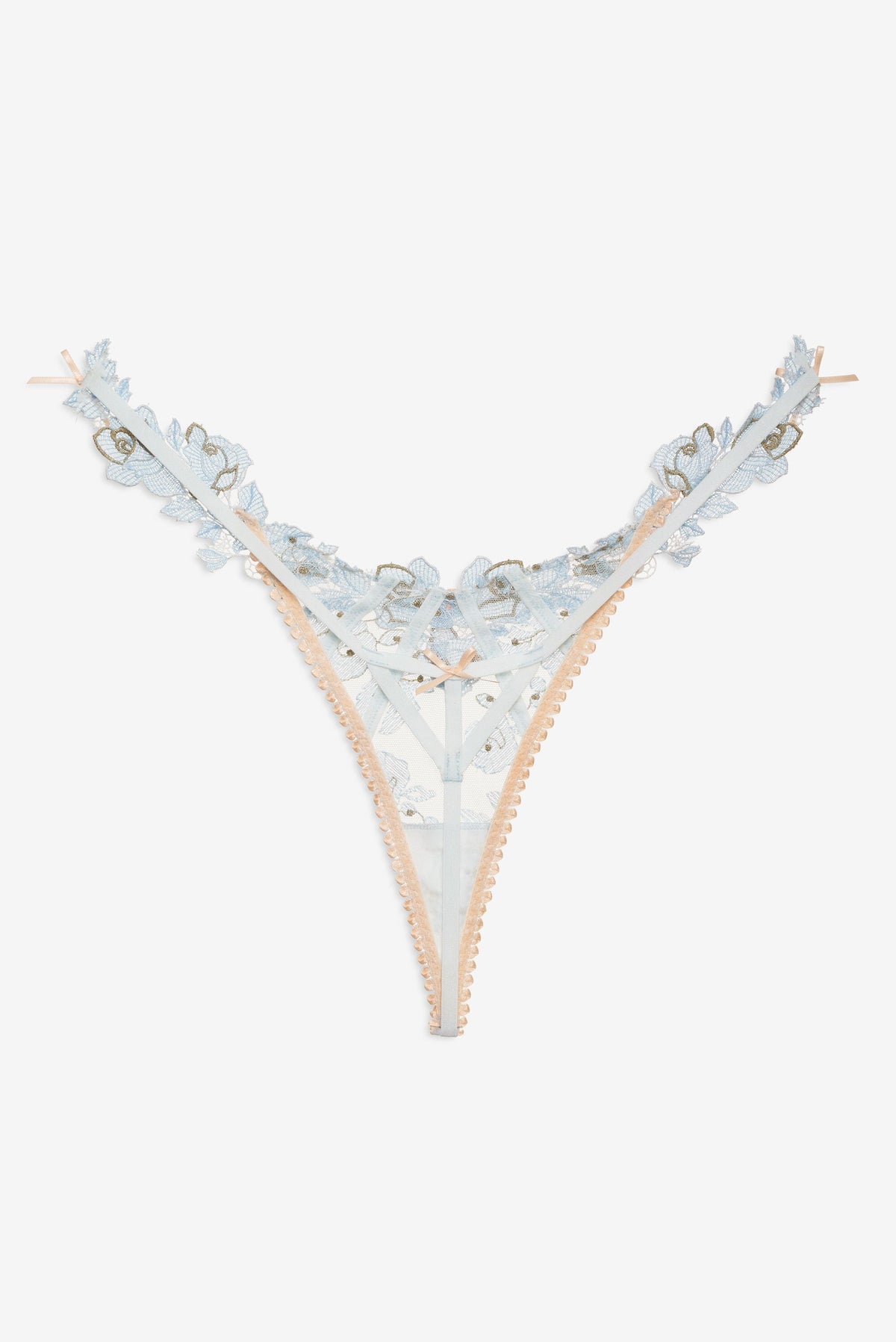 For Love & Lemons Winter Roses Thong Panty
