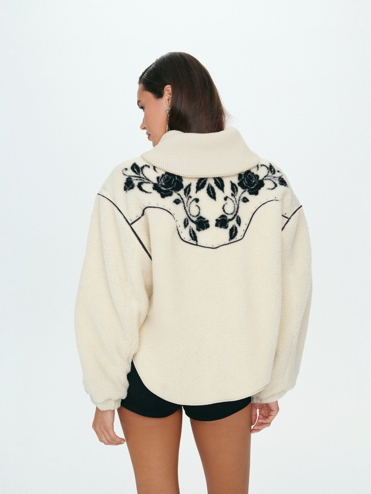 For Love & Lemons Western Floral Sherpa