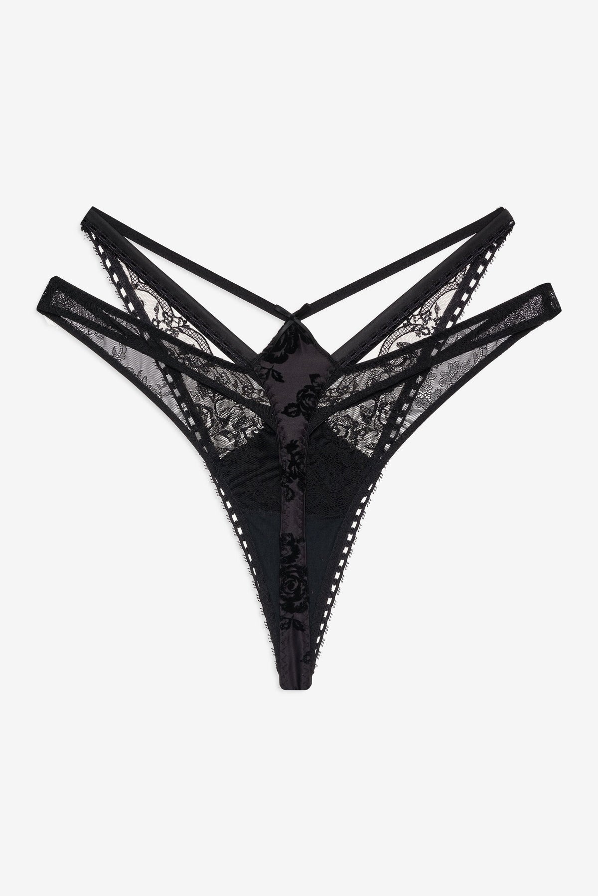 For Love & Lemons Sonia Double Layer Thong Panty