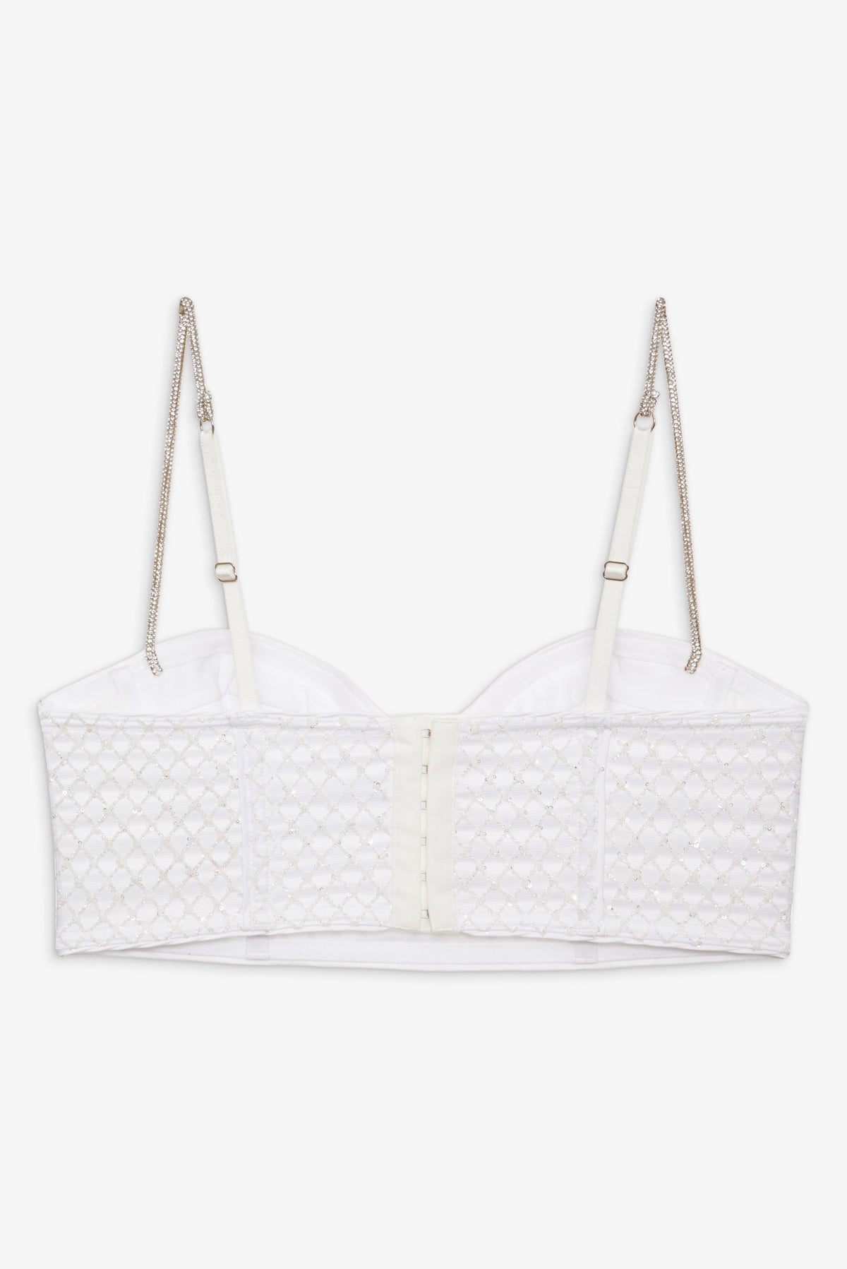 For Love & Lemons Glitter Grid Bustier Top