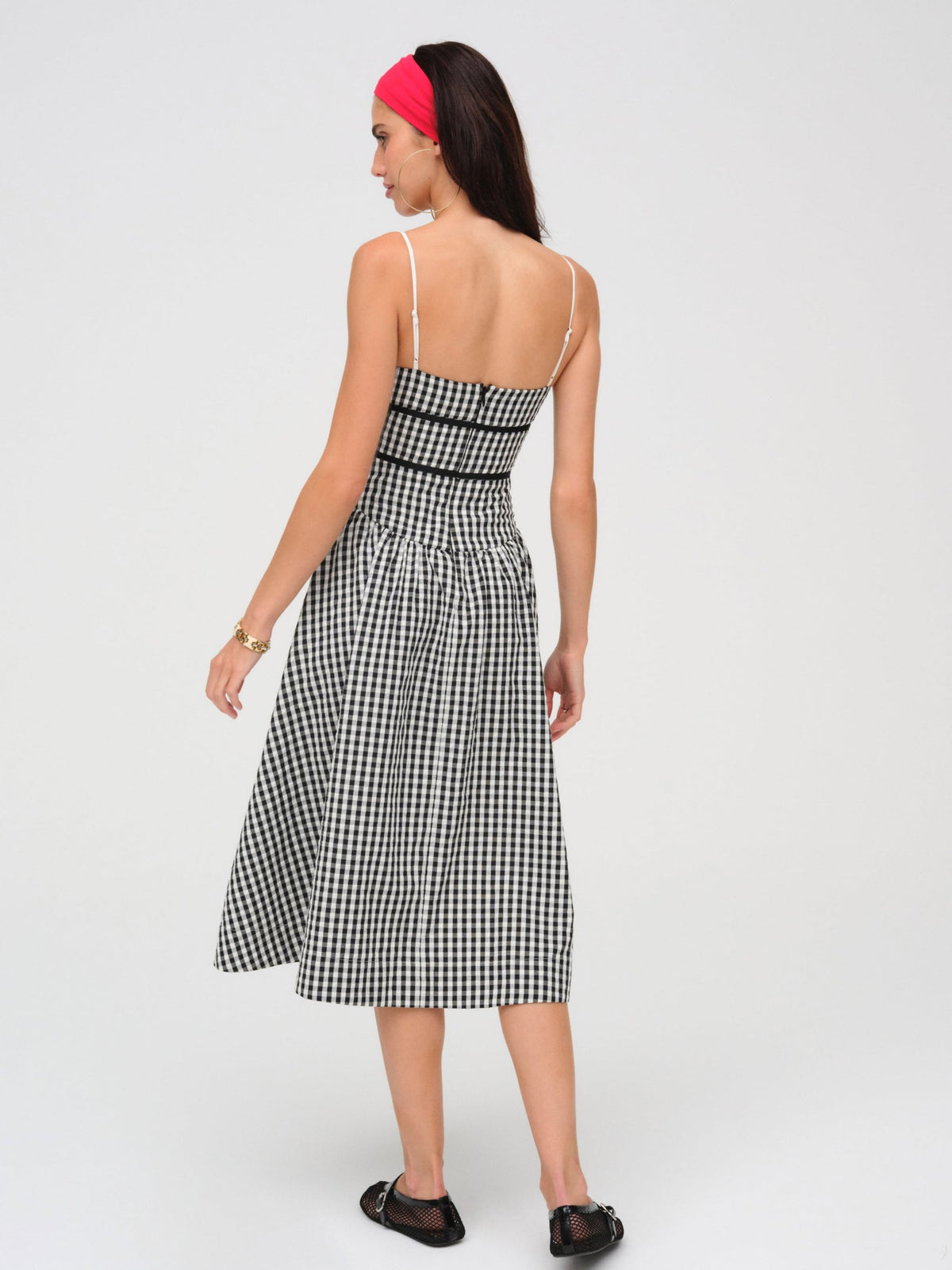 For Love & Lemons Georgia Gingham Midi Dress