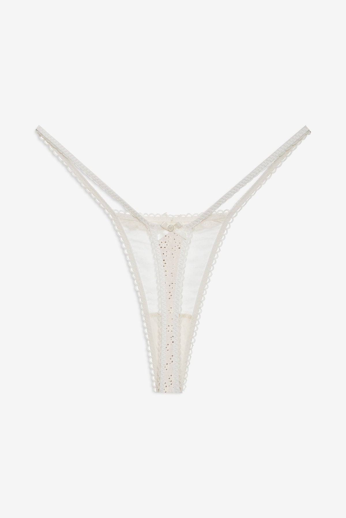 For Love & Lemons Eyelet Rose Thong Panty