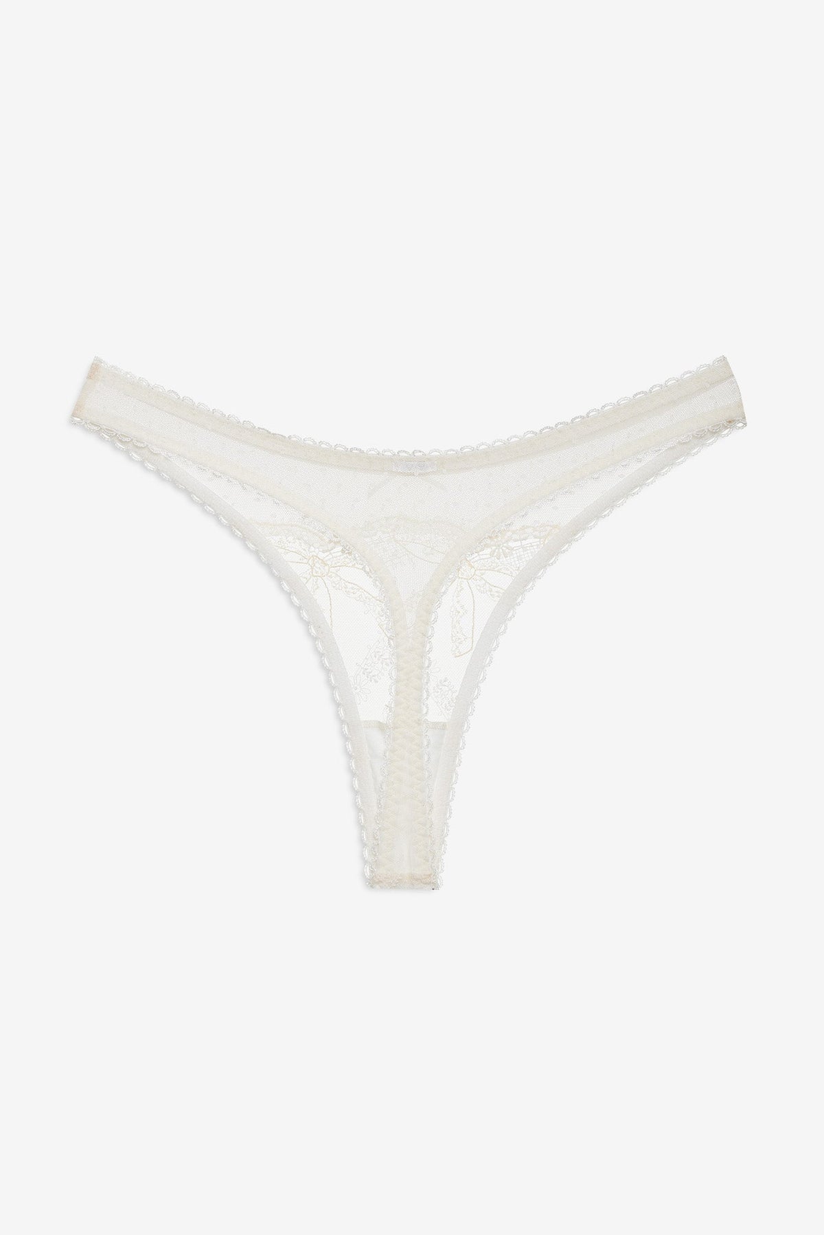 For Love & Lemons Chantilly Bows Thong Panty