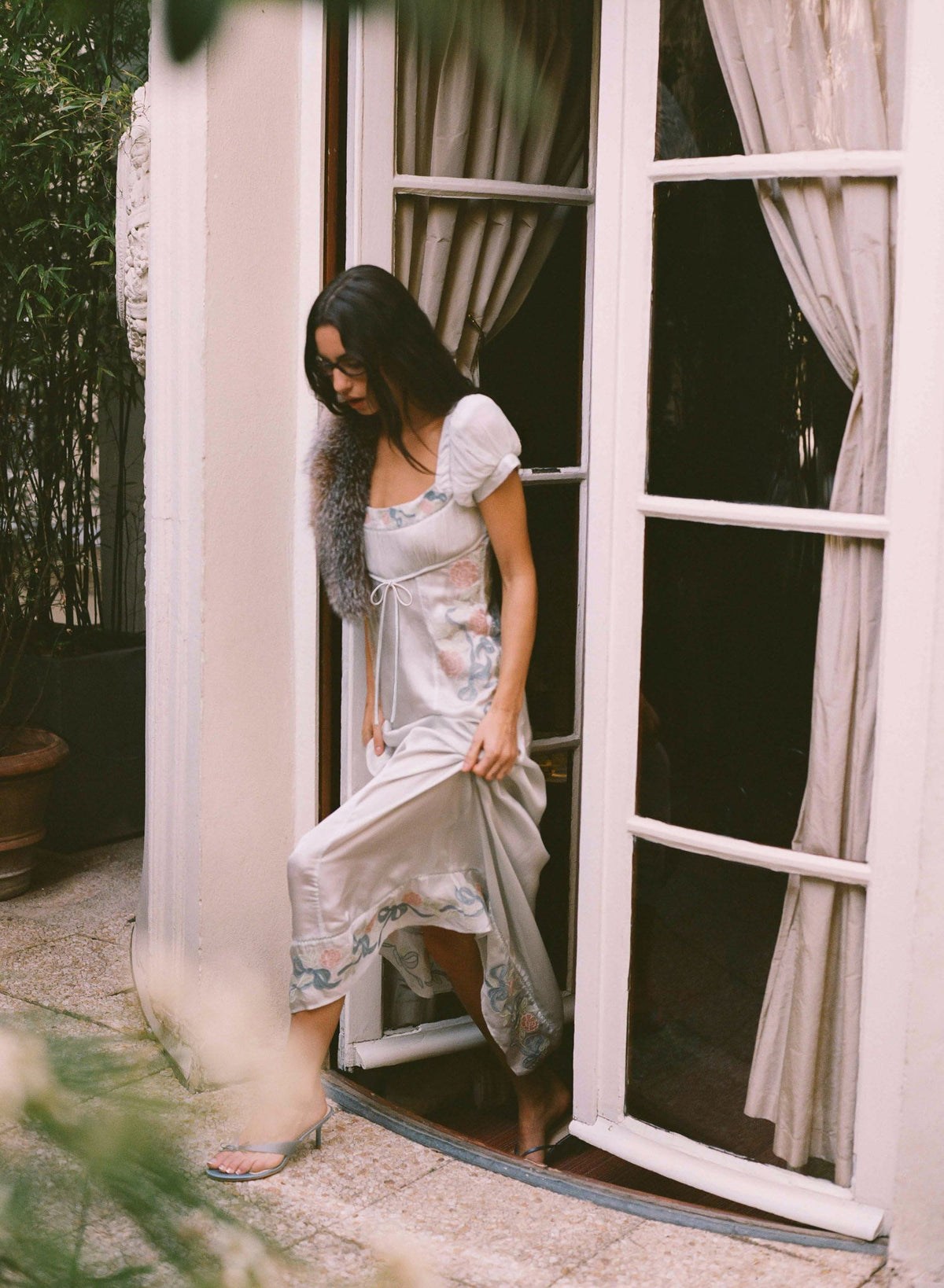 For Love & Lemons Zinnia Rose Embroidered Maxi Dress