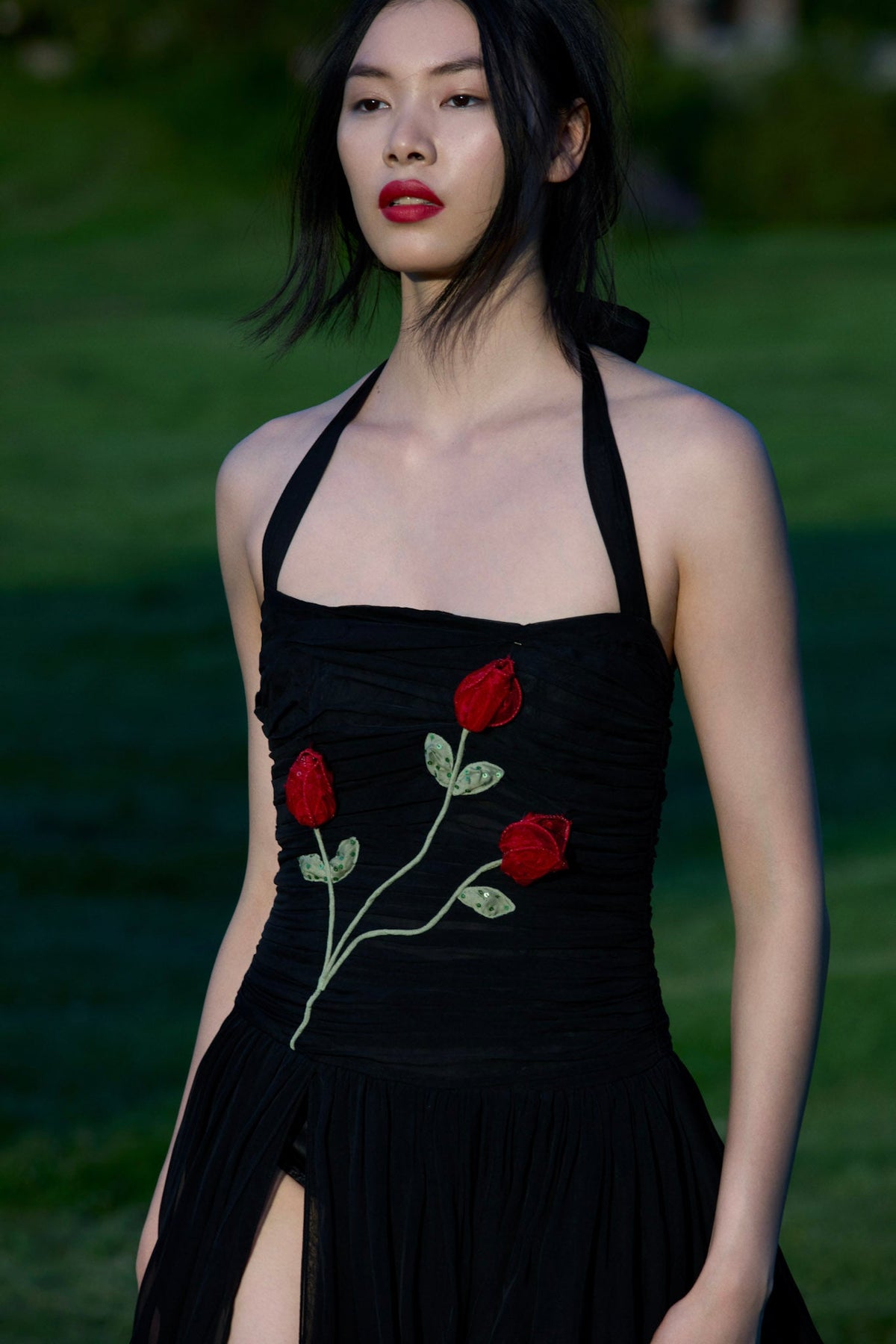 For Love & Lemons Ophelie Organza Maxi Dress