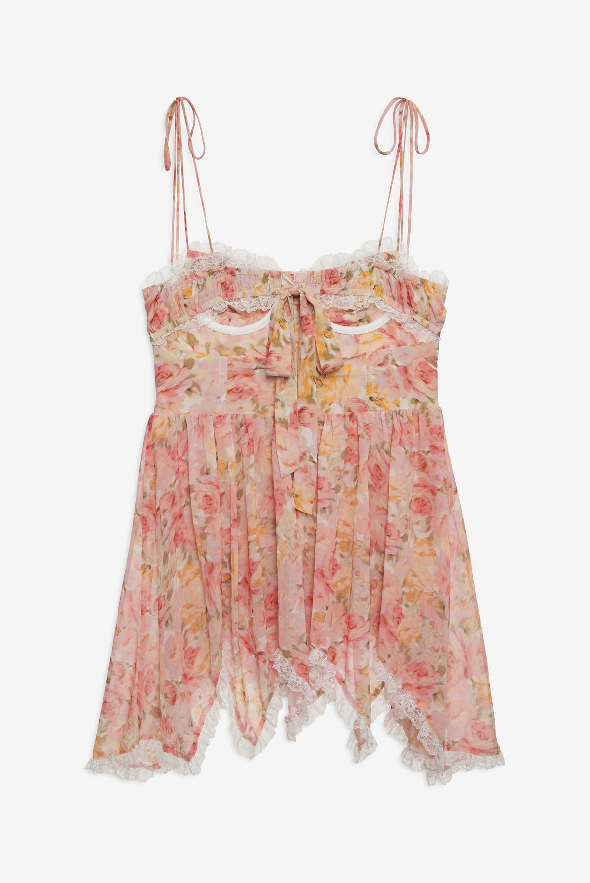 For Love & Lemons Elea Asymmetrical Mini Dress
