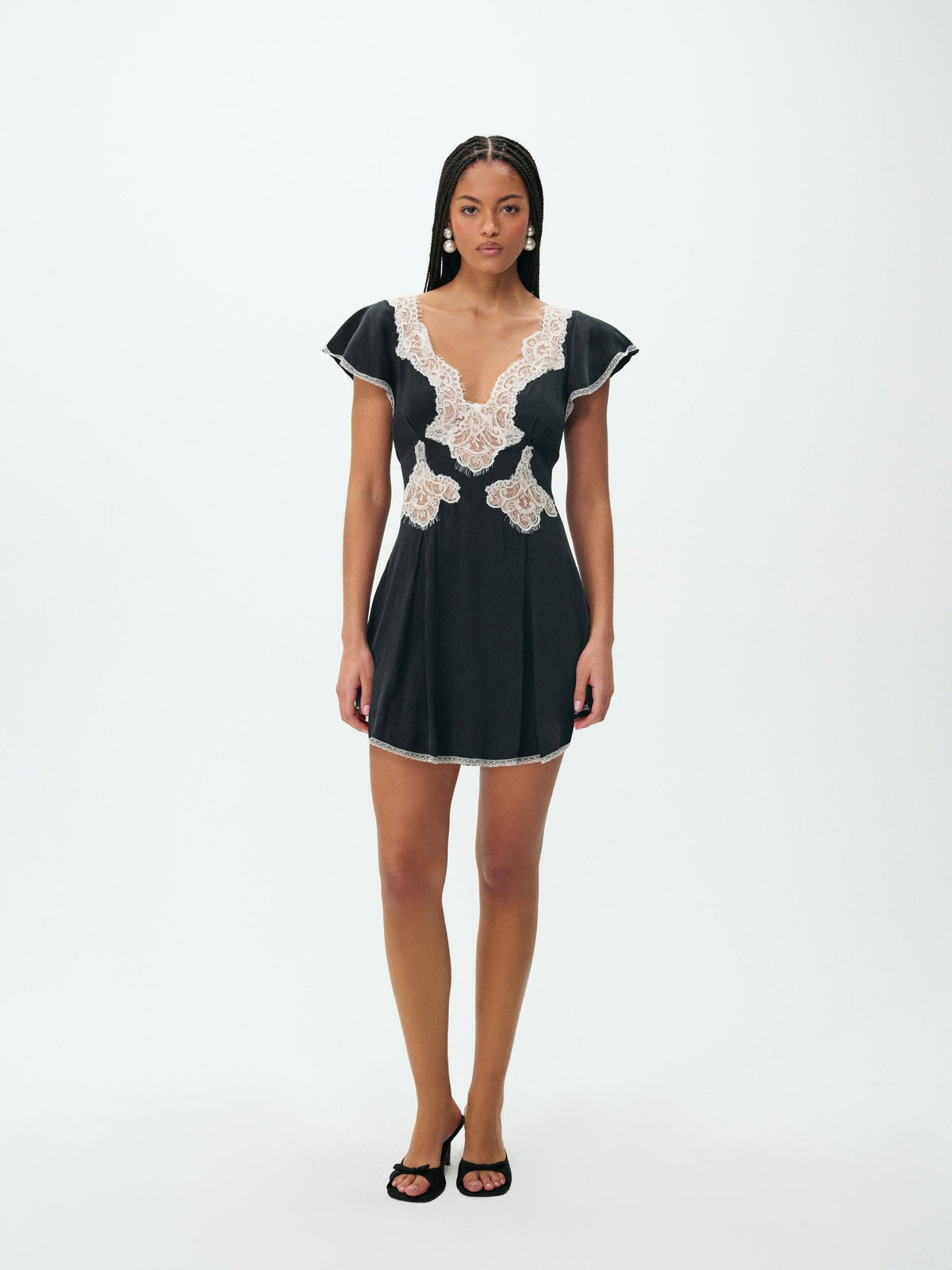 For Love & Lemons Luna Rose Mini Dress