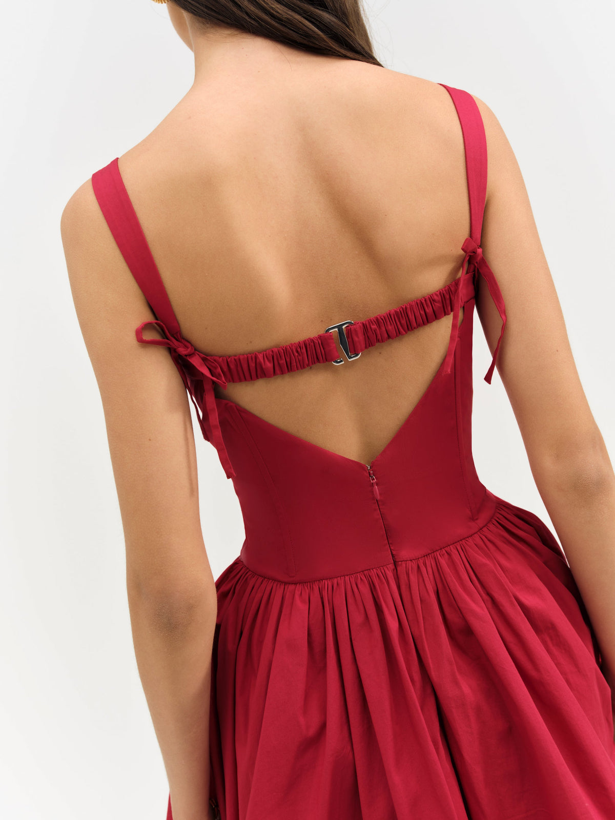 For Love & Lemons Helena Poplin Bustier Mini Dress