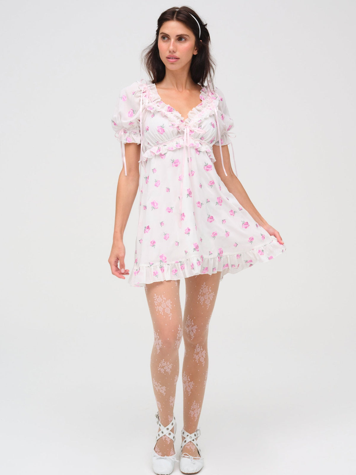For Love & Lemons Fiona Floral Mini Dress