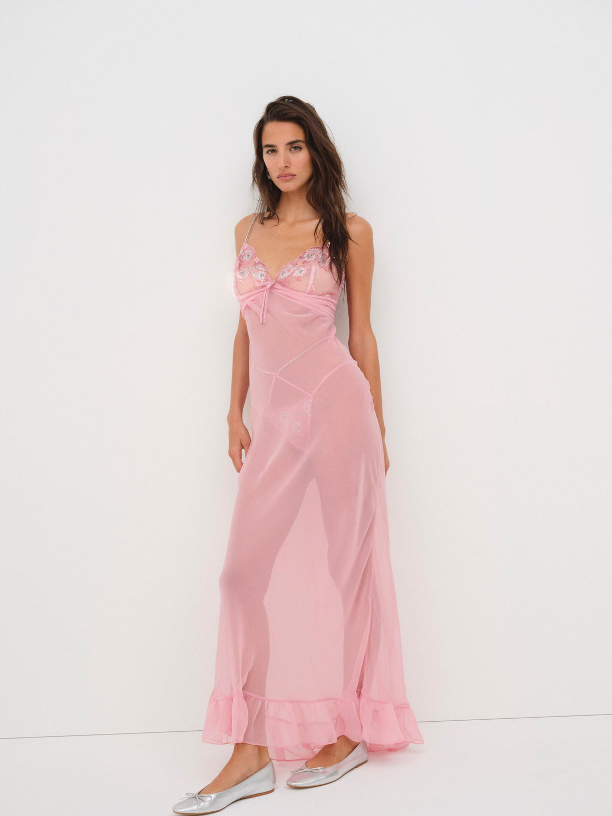 For Love & Lemons Kristi Maxi Slip Dress
