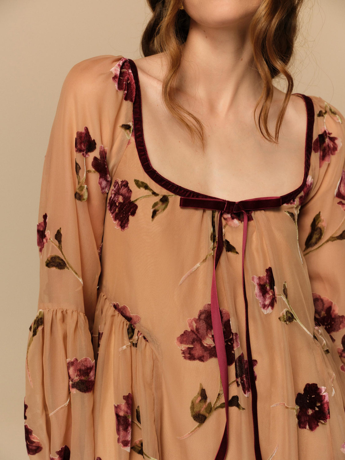 For Love & Lemons Flora Velvet Mini Dress