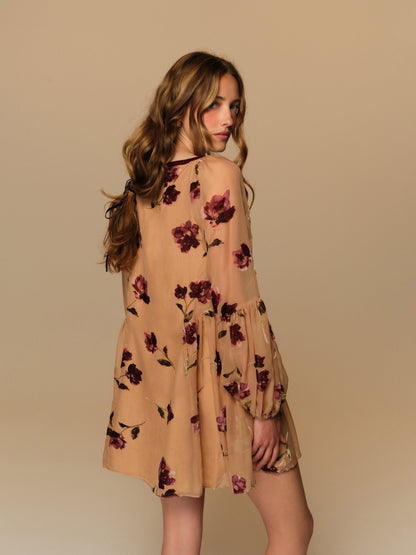 For Love & Lemons Flora Velvet Mini Dress