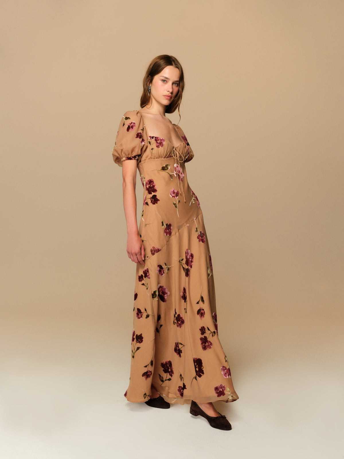 For Love & Lemons Flora Velvet Maxi Dress