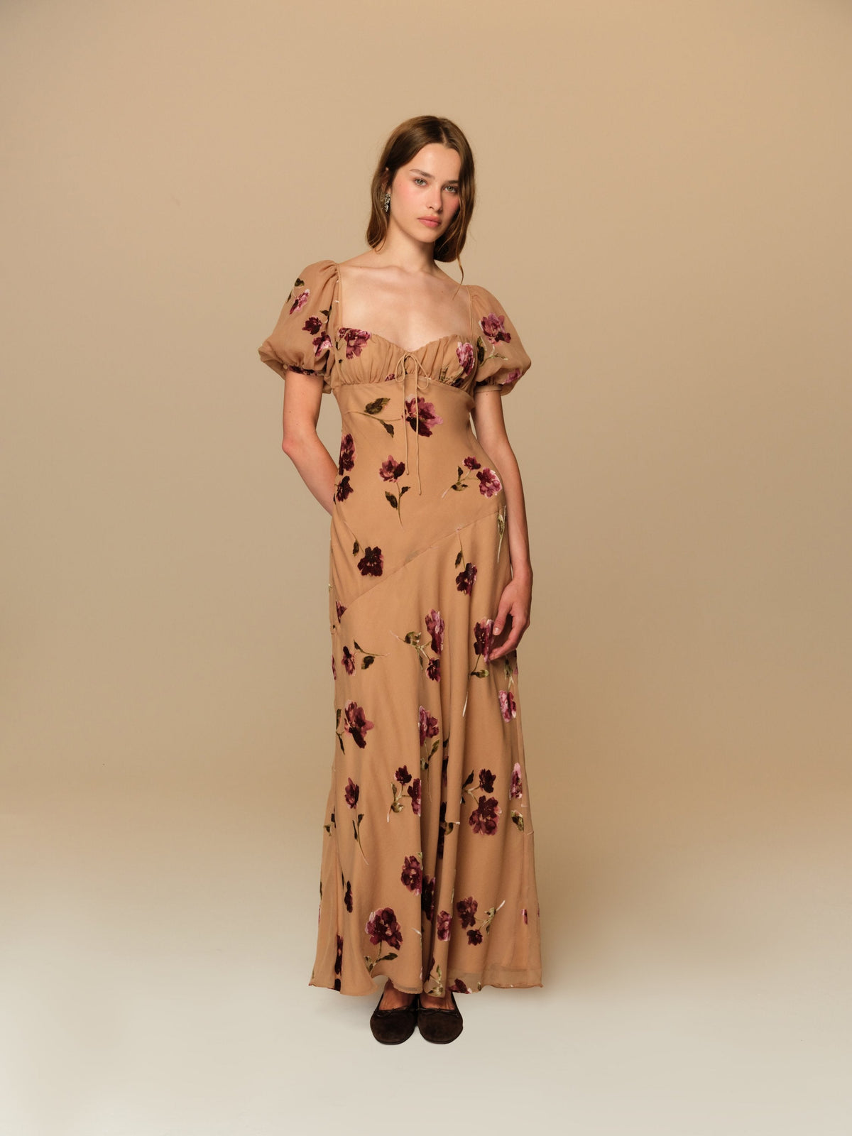 For Love & Lemons Flora Velvet Maxi Dress