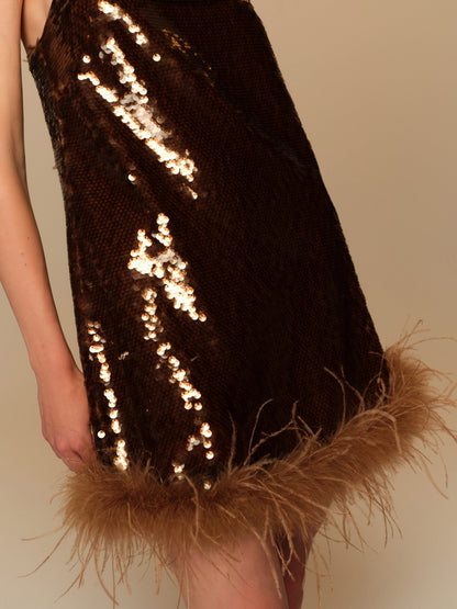 For Love & Lemons Goldie Sequin Mini Dress