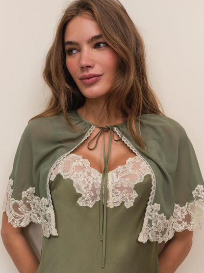 For Love & Lemons Nightfall Satin Slip Dress