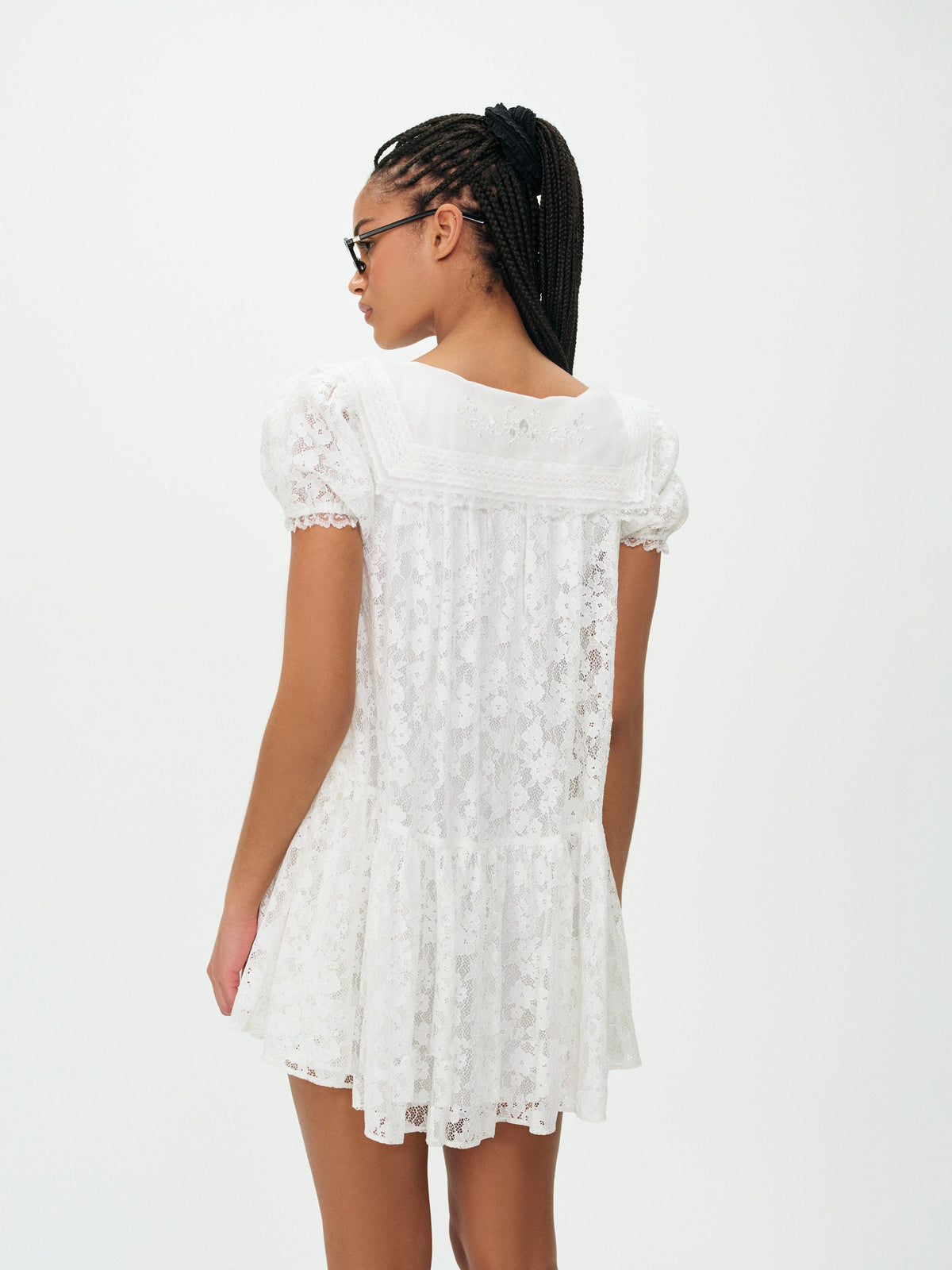 For Love & Lemons Ditsy Petal Babydoll Mini Dress