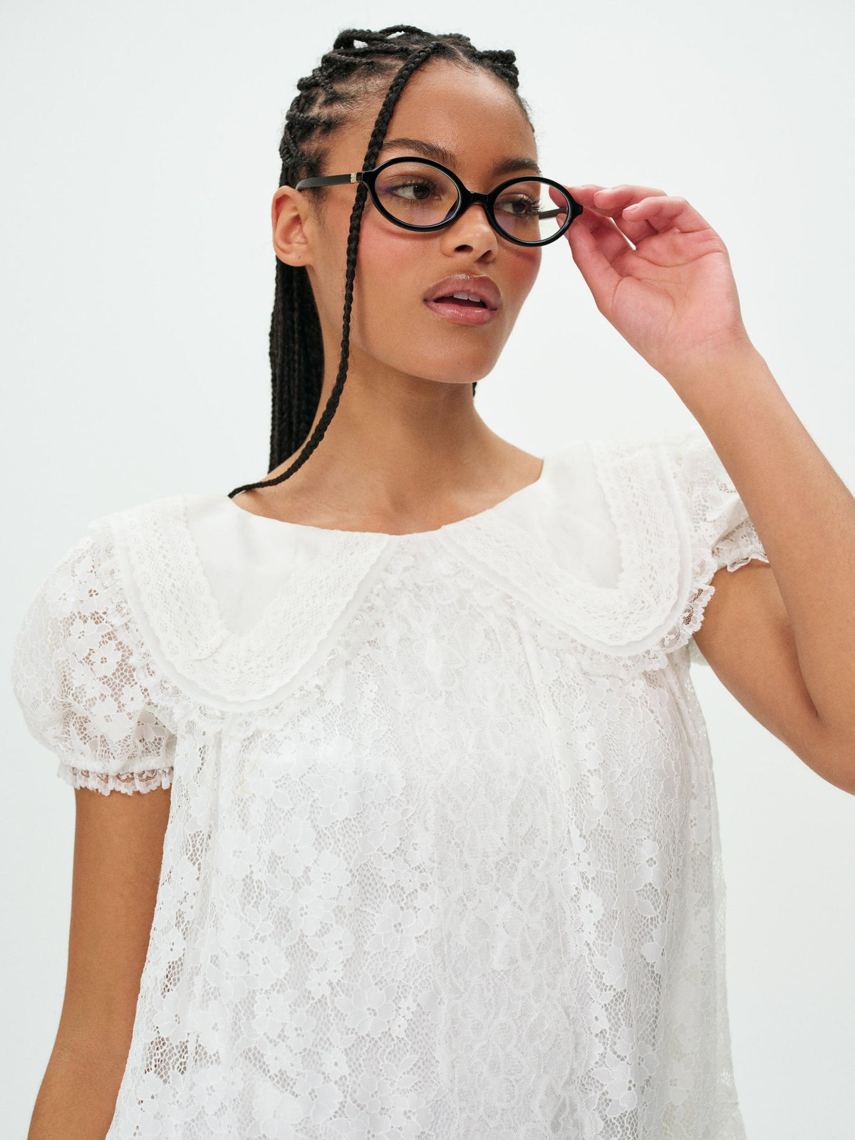 For Love & Lemons Ditsy Petal Babydoll Mini Dress