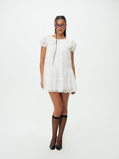 For Love & Lemons Ditsy Petal Babydoll Mini Dress