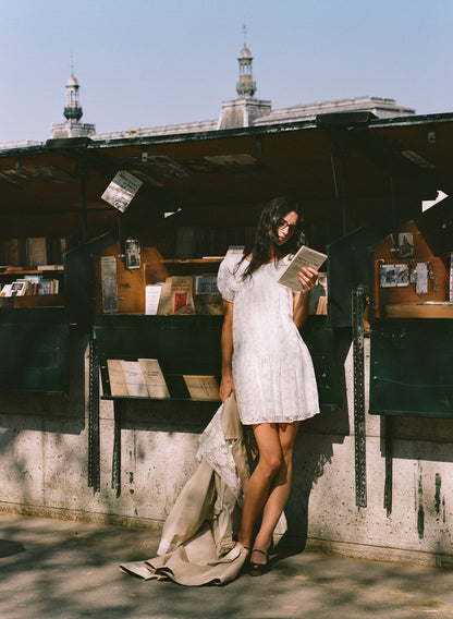 For Love & Lemons Ditsy Petal Babydoll Mini Dress