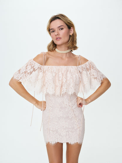 For Love & Lemons Rosa Puff Sleeve Mini Dress