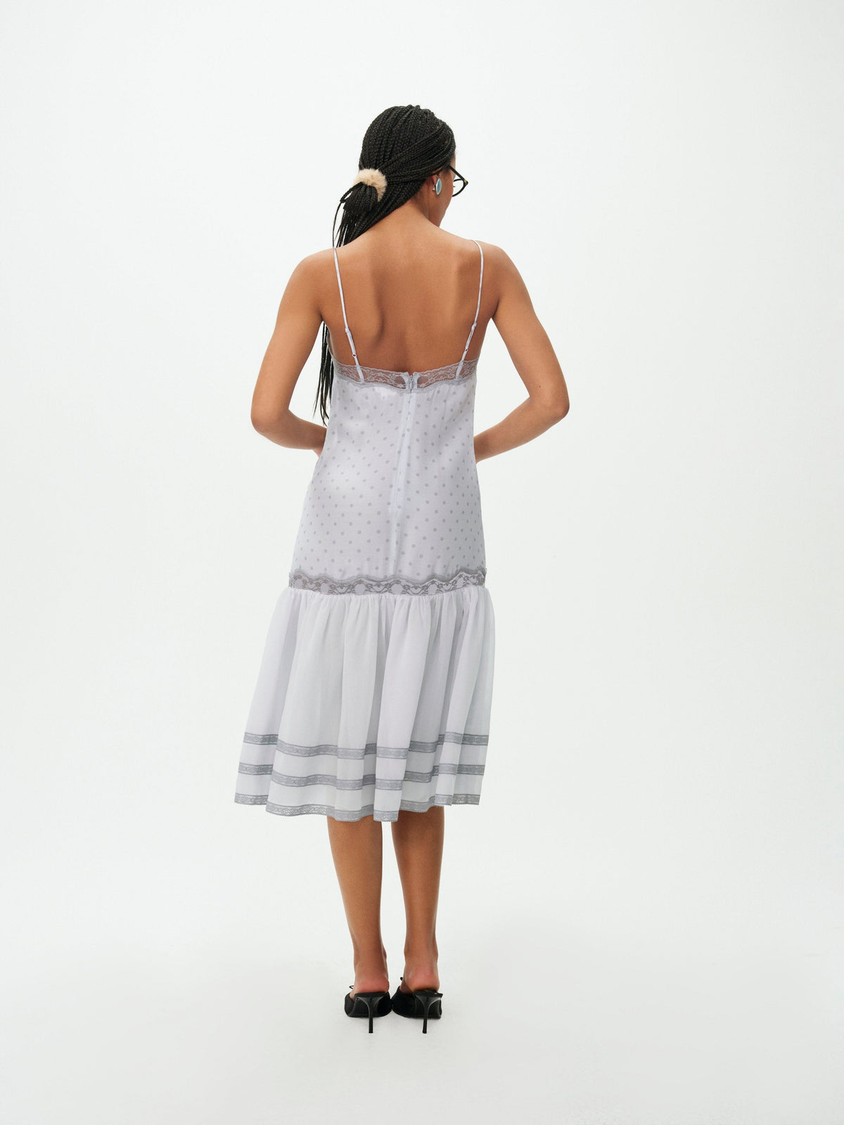 For Love & Lemons Piper Polka Dot Midi Dress