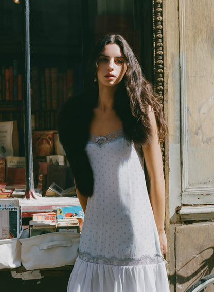 For Love & Lemons Piper Polka Dot Midi Dress