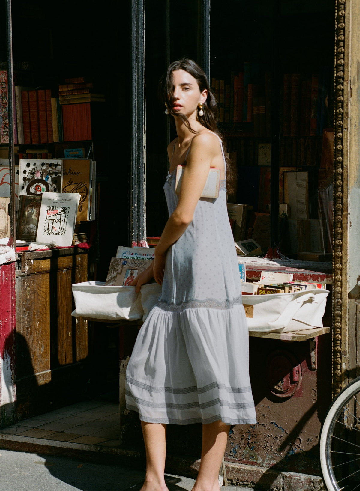 For Love & Lemons Piper Polka Dot Midi Dress
