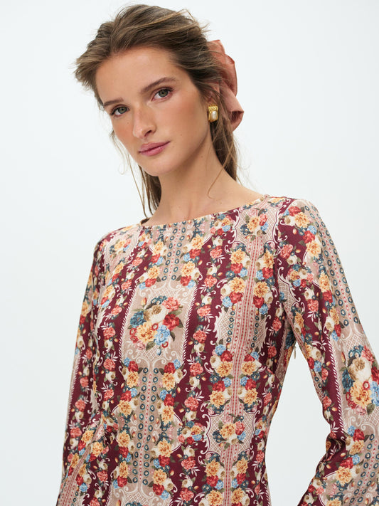 For Love & Lemons Maple Rose Mini Dress