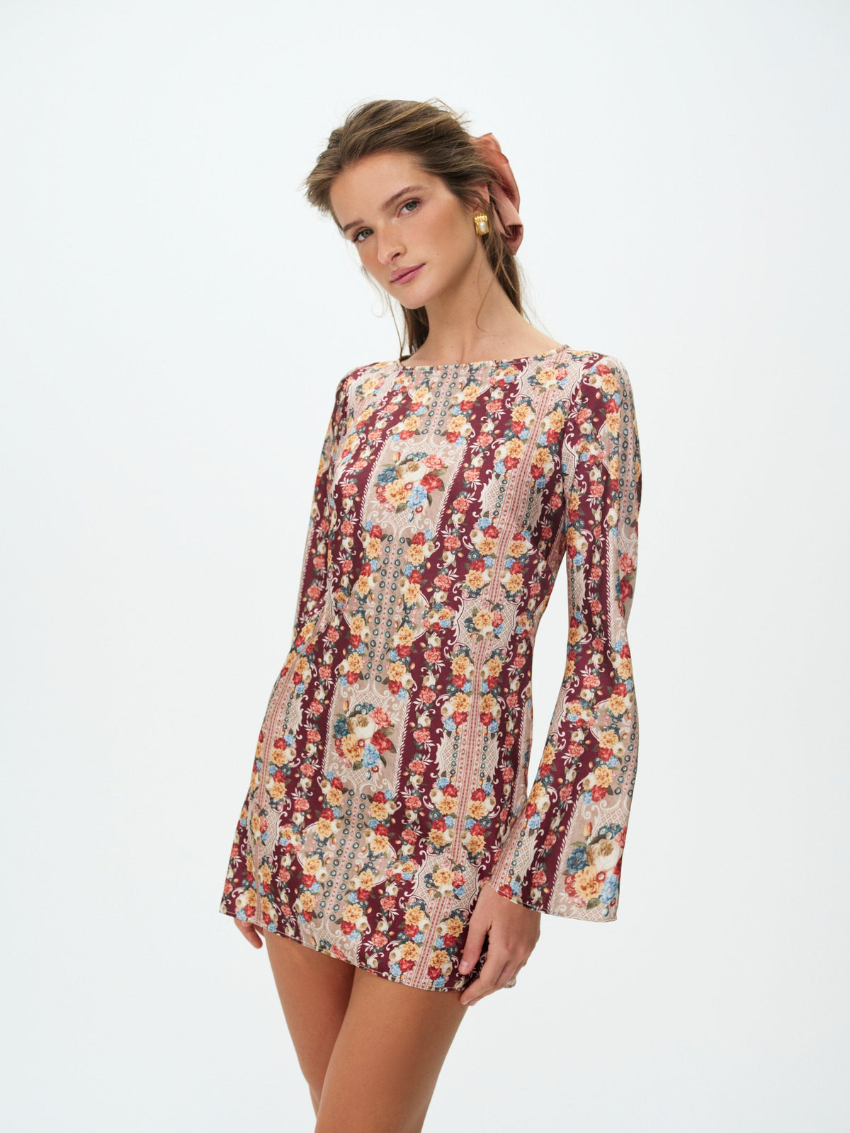 For Love & Lemons Maple Rose Mini Dress