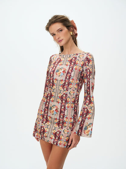 For Love & Lemons Maple Rose Mini Dress