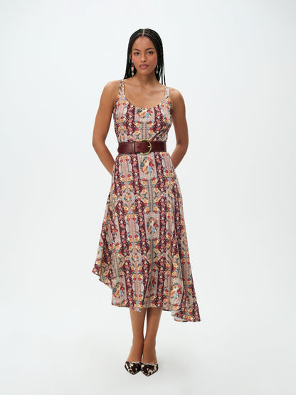 For Love & Lemons Maple Rose Midi Dress