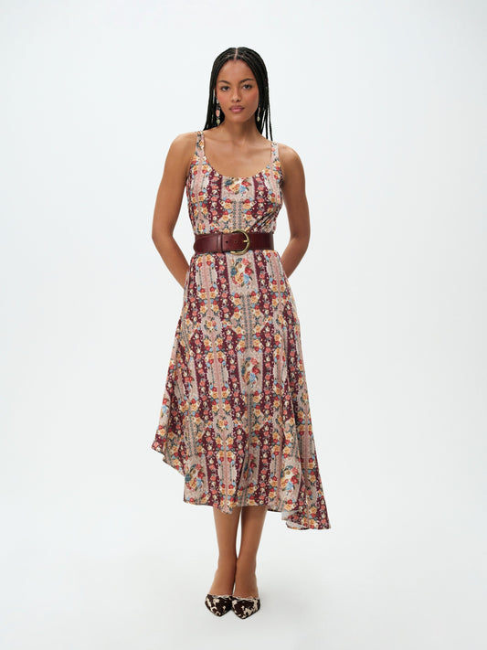 For Love & Lemons Maple Rose Midi Dress