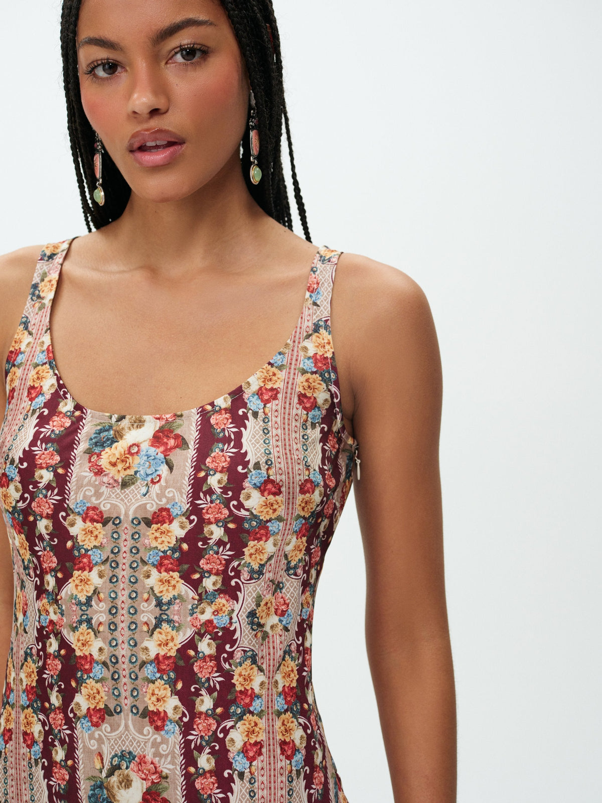 For Love & Lemons Maple Rose Midi Dress
