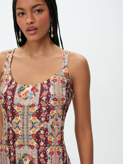 For Love & Lemons Maple Rose Midi Dress