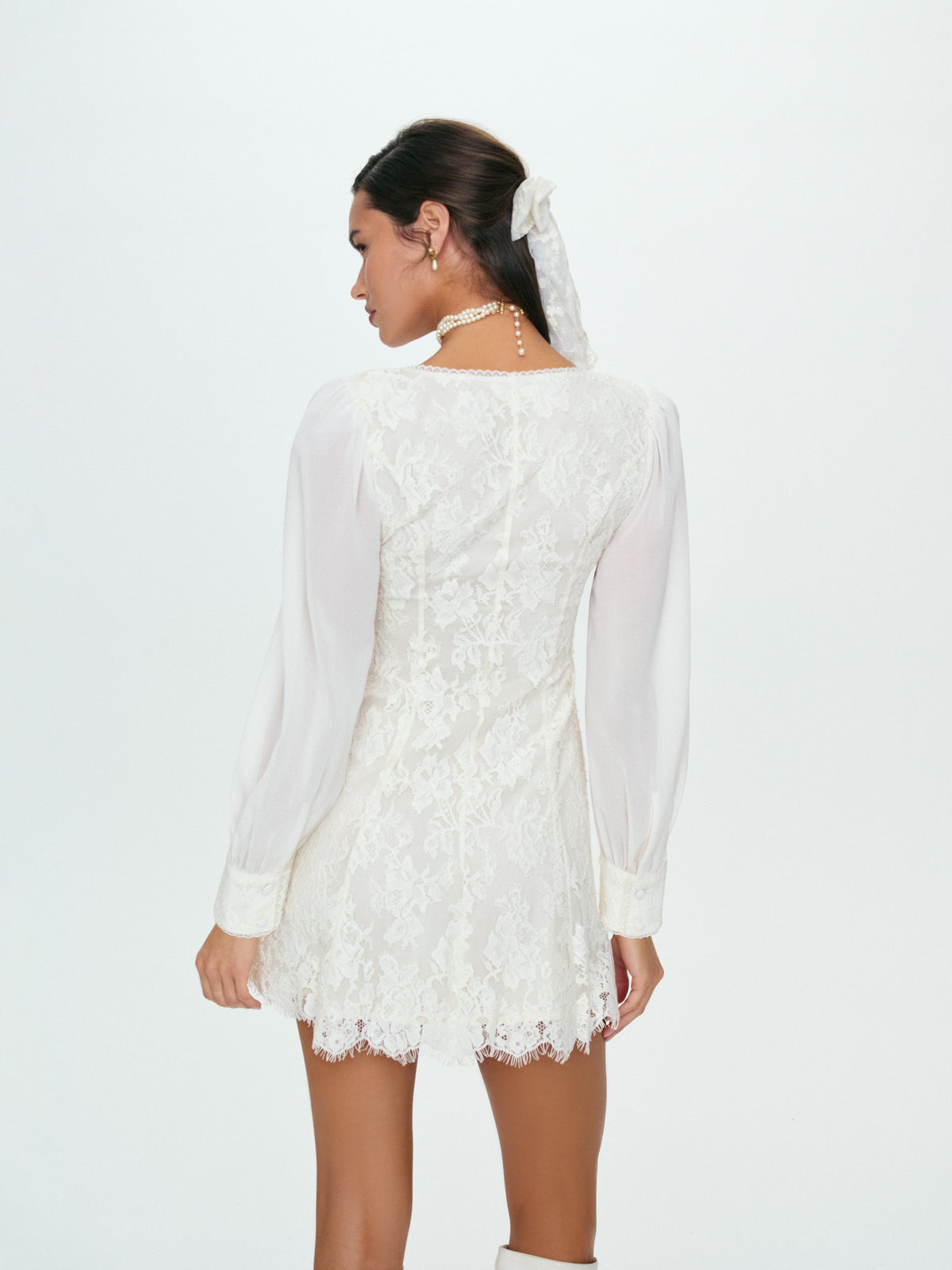 For Love & Lemons Rosa Long Sleeve Mini Dress