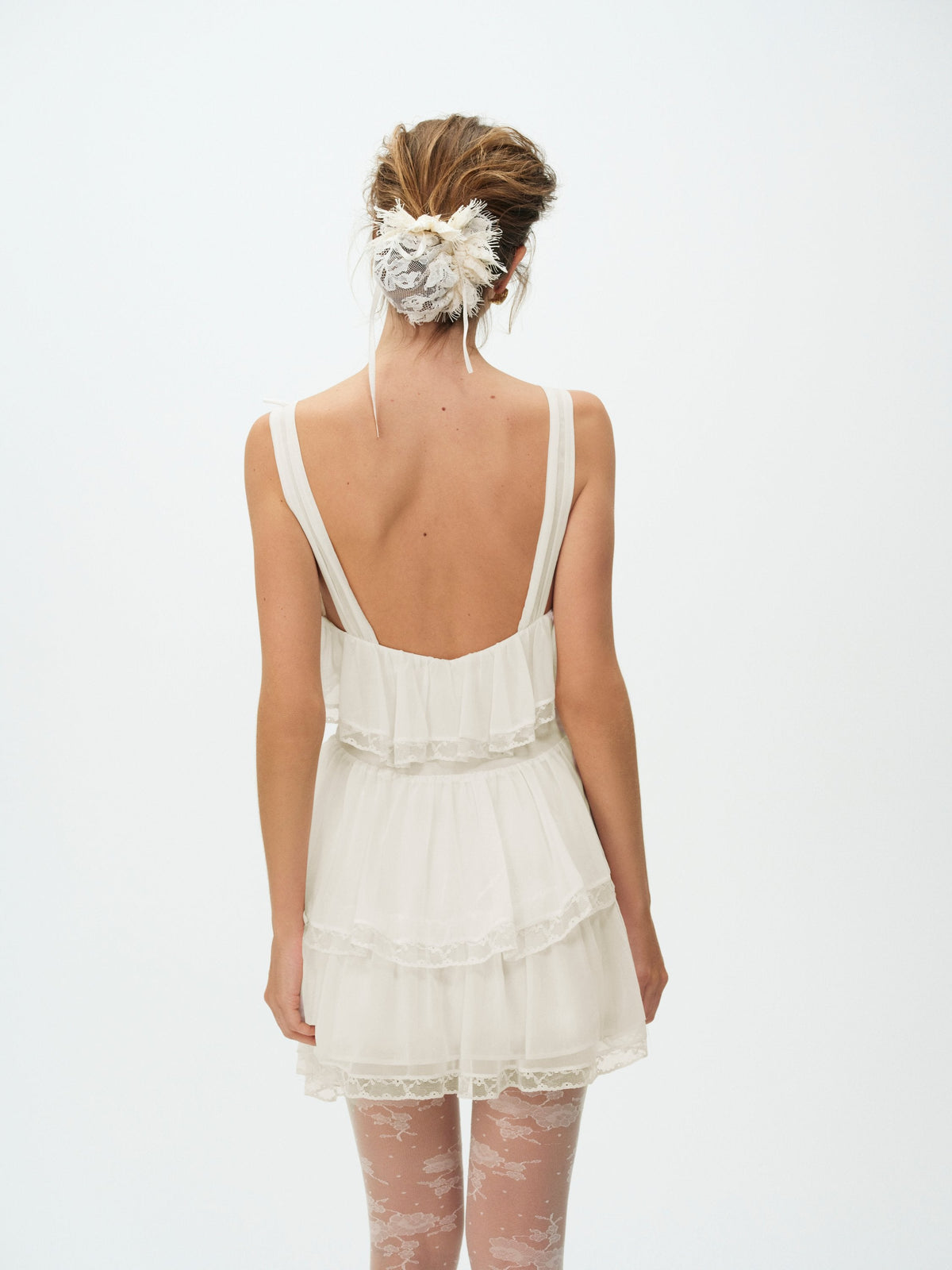 For Love & Lemons Layla Asymmetrical Mini Dress