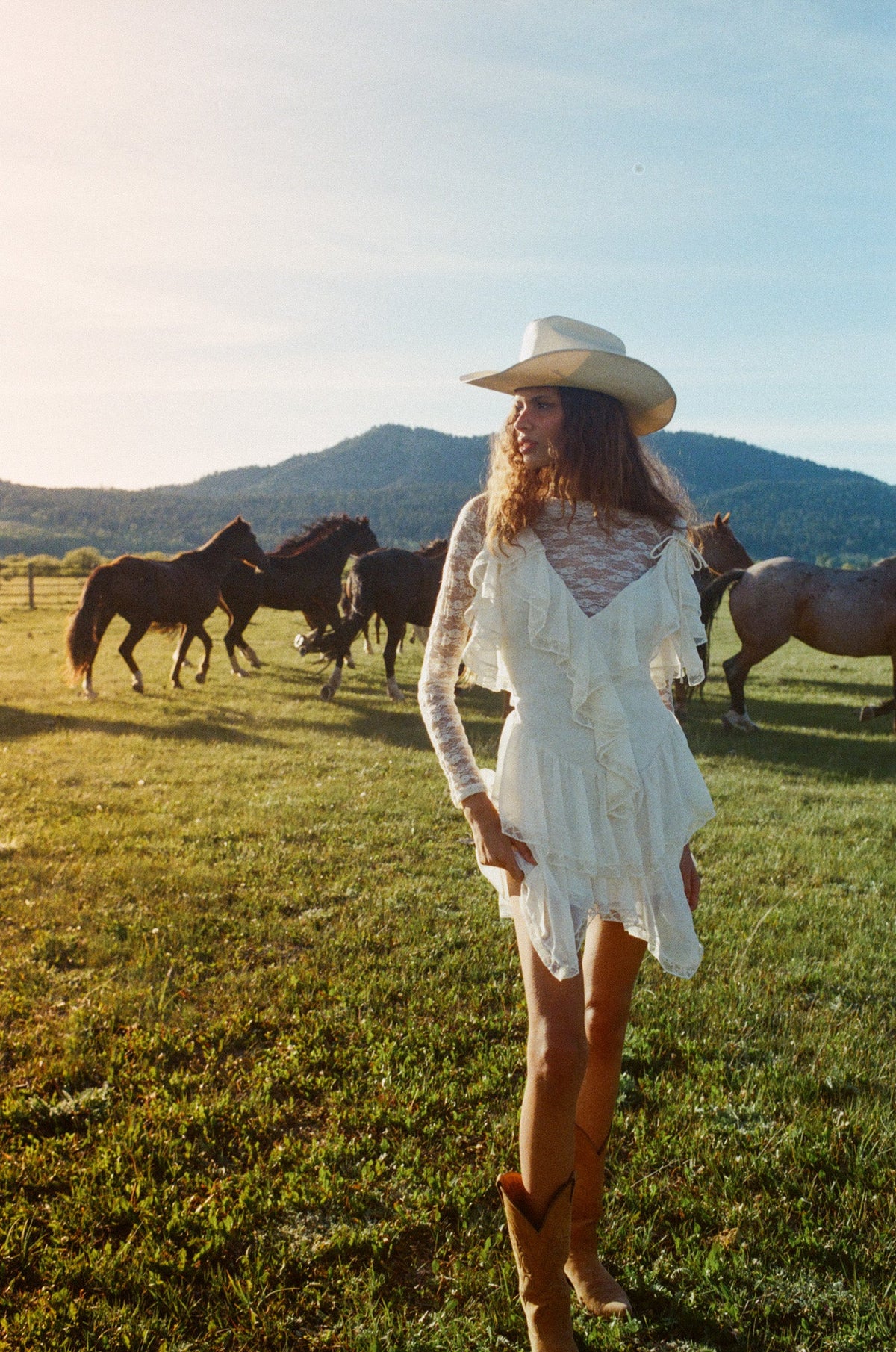 For Love & Lemons Layla Asymmetrical Mini Dress
