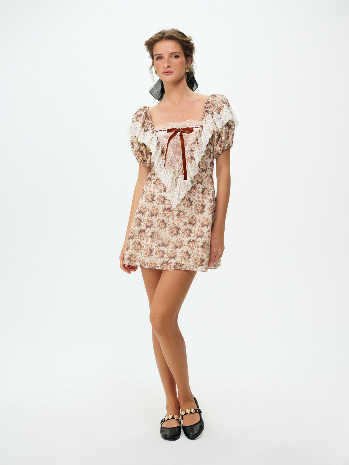 For Love & Lemons Betsy Floral Mini Dress