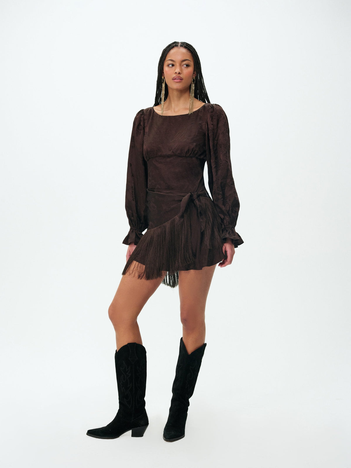 For Love & Lemons Sierra Fringe Mini Dress