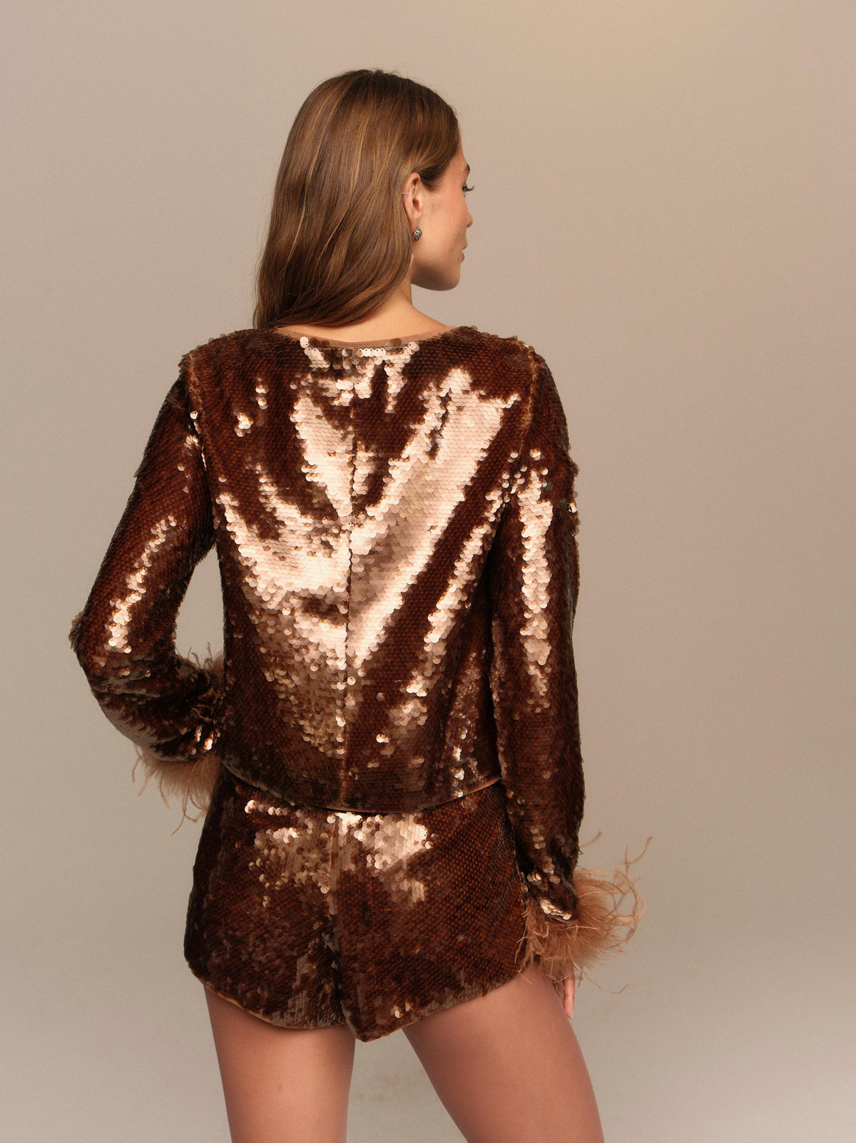 For Love & Lemons Goldie Sequin Jacket