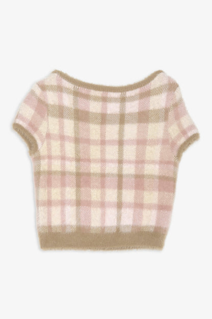 For Love & Lemons Poet Plaid Knit Top